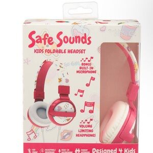 Safe Sounds Pink Kids Foldable Headset
